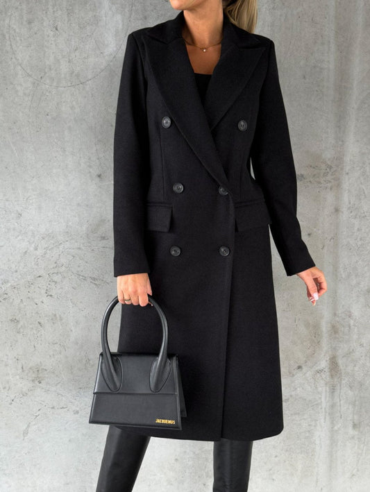 Long Trench Coat - Elegant Ladies Winter Outerwear