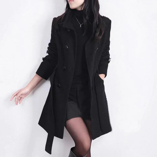 Long Trench Coat - Stylish Women'S Winter Overcoat