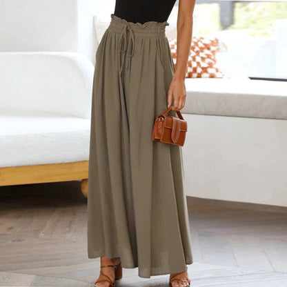 Maxi Skirt - Elegant Loose Ladies Skirt With Pockets