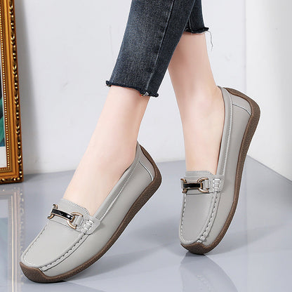 Moccasins - Slip-On Ladies Footwear With Stylish Buckle