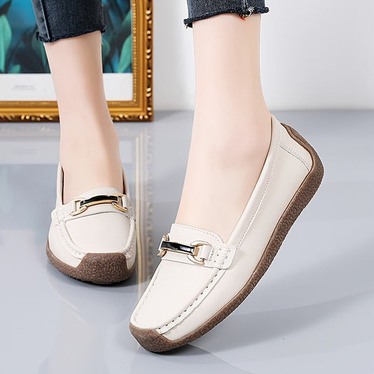 Moccasins - Slip-On Ladies Footwear With Stylish Buckle