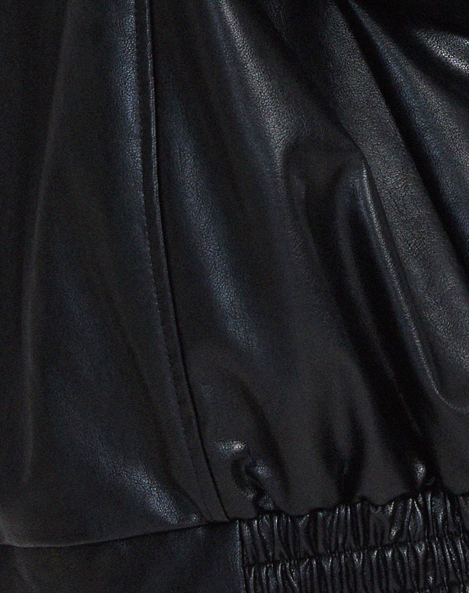 Oversized leather jacket - stylish ladies outerwear