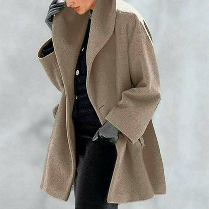 Oversized wrap coat - stylish ladies winter outerwear