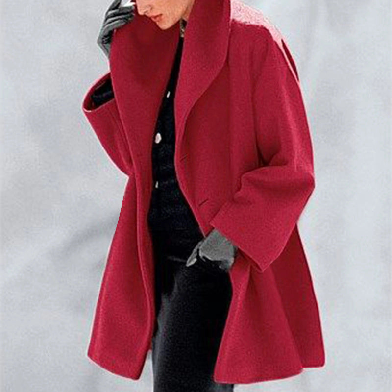 Oversized wrap coat - stylish ladies winter outerwear