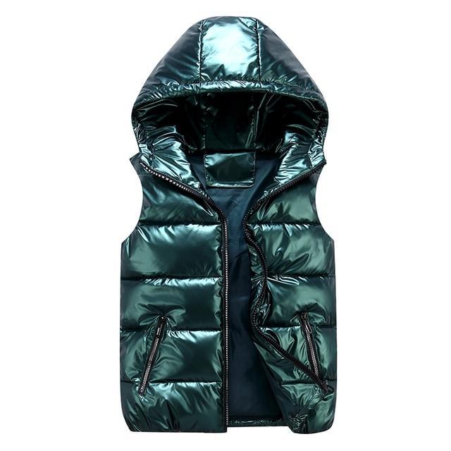 Padded Gilet With Hood - Trendy Ladies Sleeveless Jacket