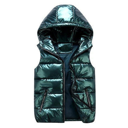 Padded Gilet With Hood - Trendy Ladies Sleeveless Jacket
