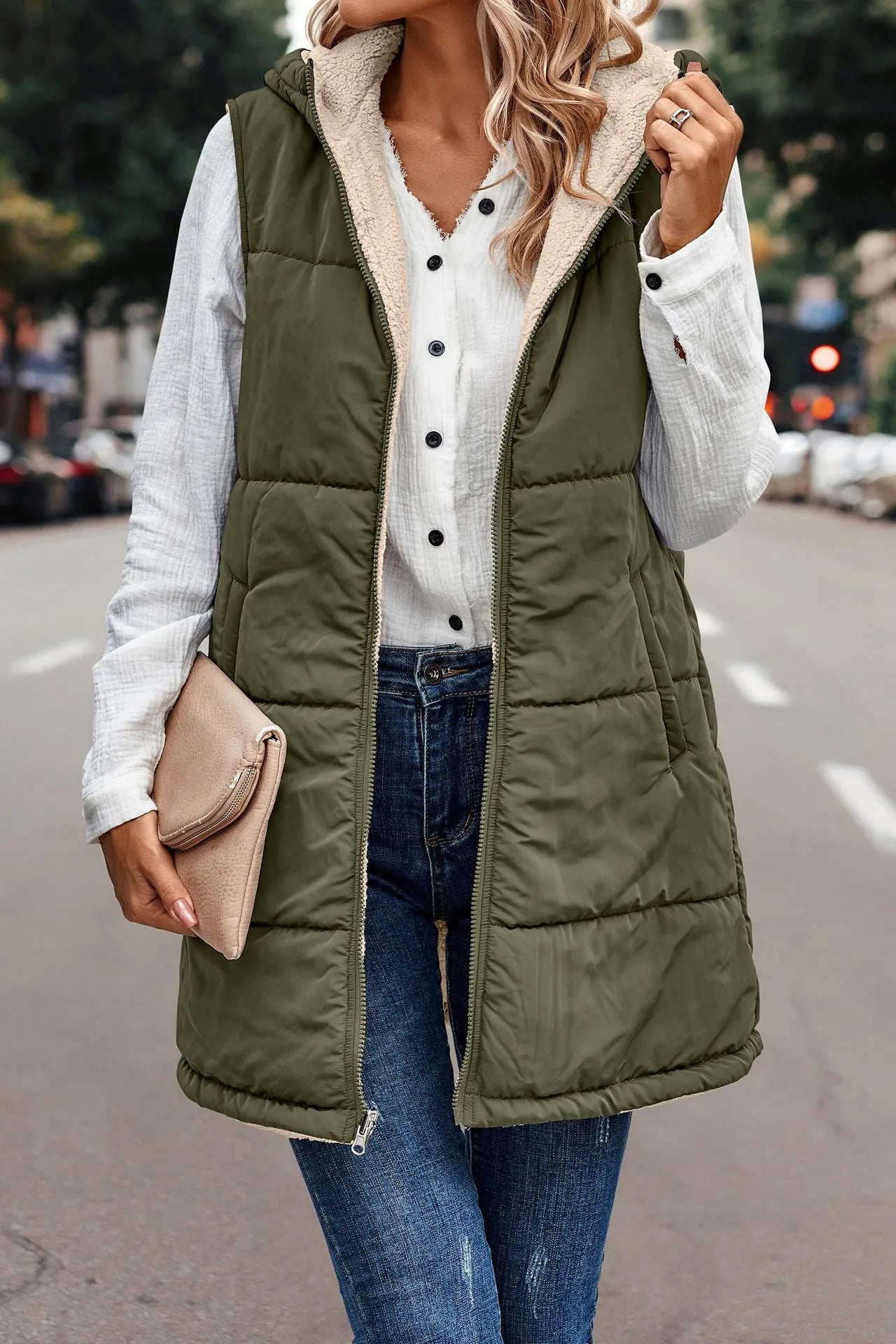 Padded Hooded Gilet - Lightweight Ladies Sleeveless Vest