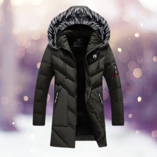 Padded Parka Coat - Stylish Insulated Ladies Outerwear With Faux Fur Hood