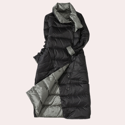 Padded winter coat - long ladies padded jacket
