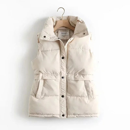 Padded women’s vest - practical sleeveless outerwear for ladies