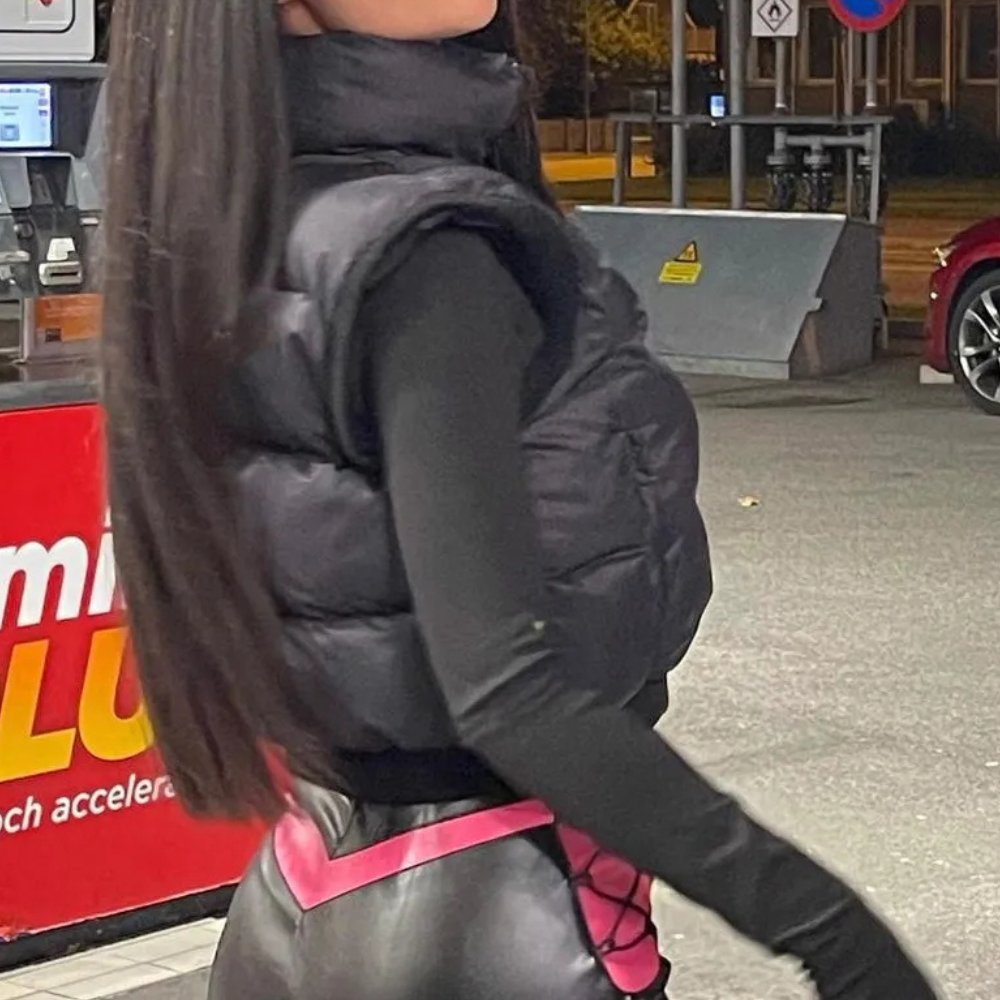 Puffer Gilet - Stylish Black Ladies Vest For Year-Round Coziness
