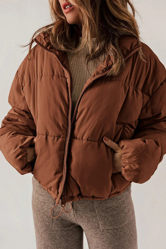 Puffer Jacket - Chic Women'S Outerwear For Cold Weather
