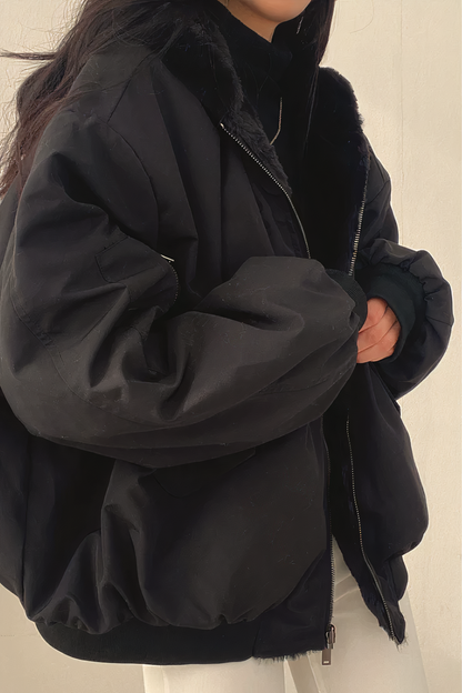 Puffer Jacket - Stylish Winter Coat With Fur-Lined Collar