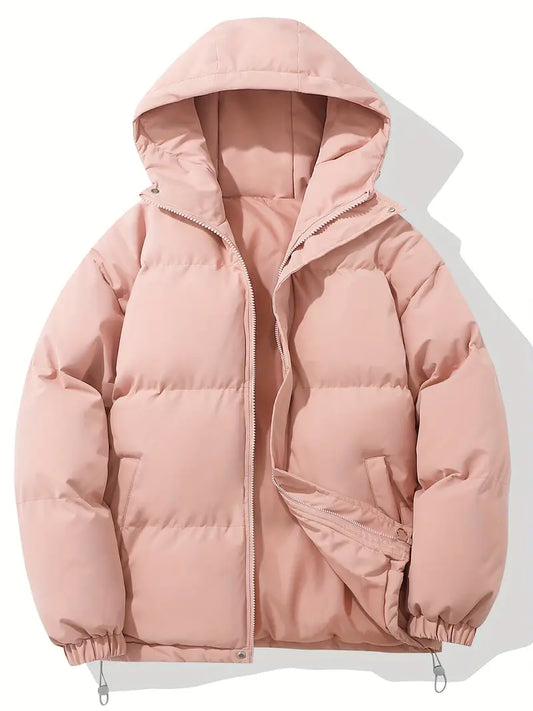 Puffer Jacket - Stylish Winter Coat With Hood For Ladies