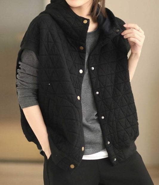 Quilted Body Warmer - Contemporary Women'S Sleeveless Jacket