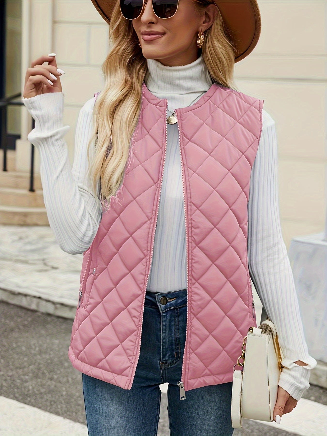 Quilted Gilet - Stylish Sleeveless Ladies Vest