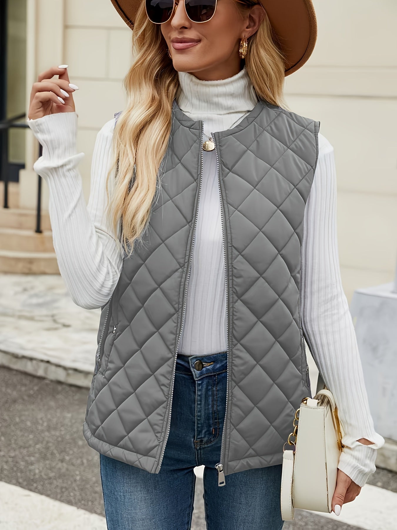 Quilted Gilet - Stylish Sleeveless Ladies Vest