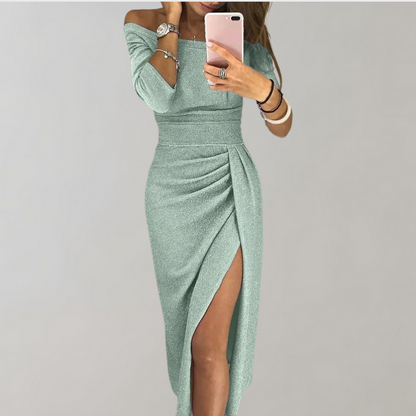 Side Slit Dress - Elegant Ladies Evening Gown