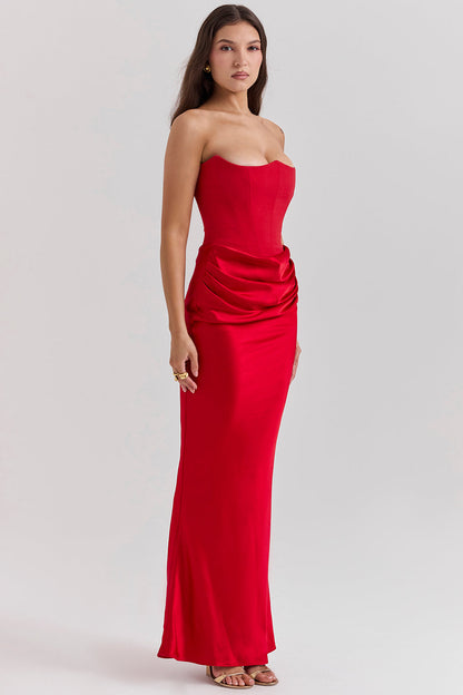 Strapless Corset Maxi Dress - Elegant Ladies Evening Gown