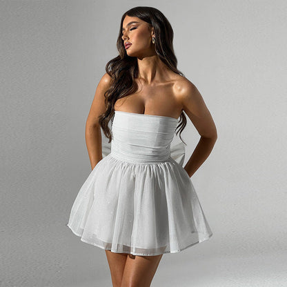 Strapless Party Dress - Elegant Short Dress For Ladies