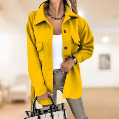 Stylish Belted Shirt Jacket - Versatile Ladies Outerwear