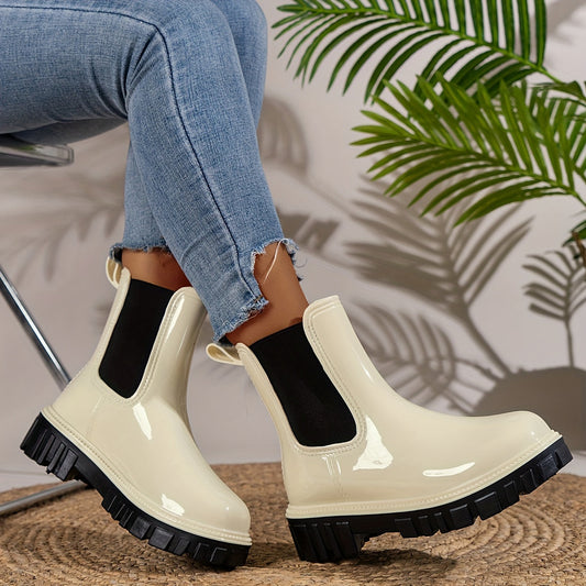 Stylish Ladies Ankle Wellies - Chic Chelsea Boots
