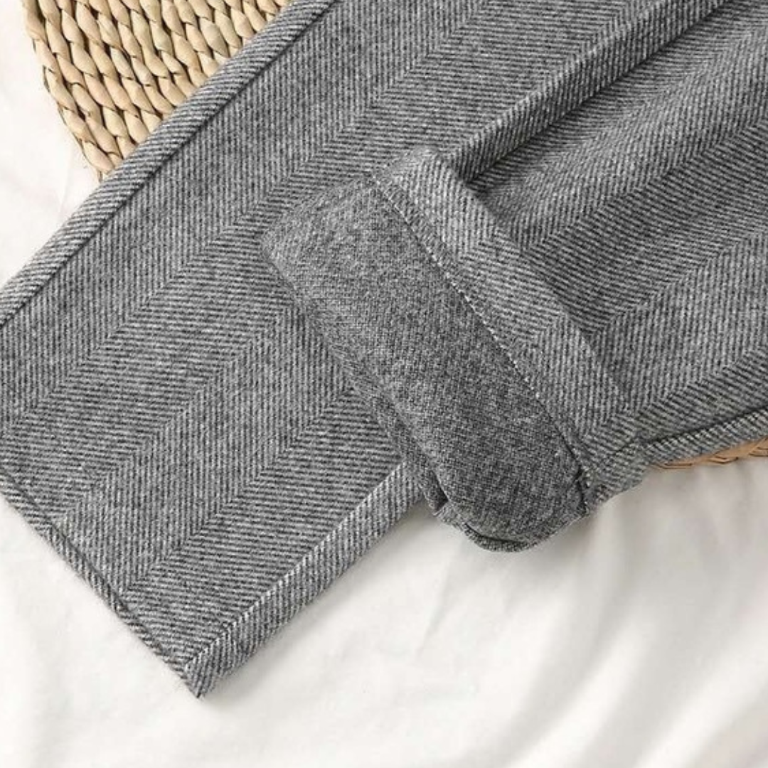 Tailored trousers - exquisite ladies high-waisted trousers