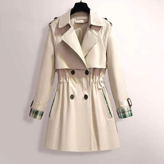 Trench Coat - Elegant Ladies Belted Outerwear