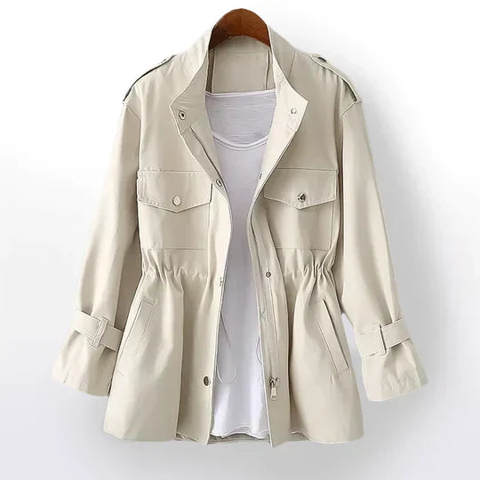 Trench Coat - Elegant Ladies' Lightweight Jacket With Practical Features