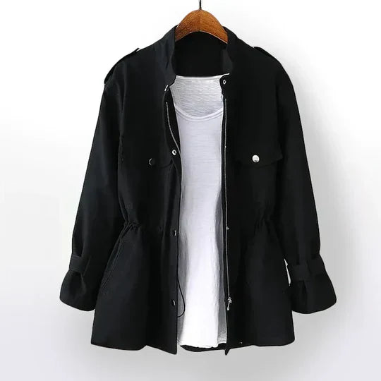 Trench Coat - Elegant Ladies' Lightweight Jacket With Practical Features