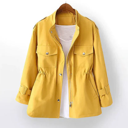 Trench Coat - Elegant Ladies' Lightweight Jacket With Practical Features