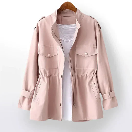 Trench Coat - Elegant Ladies' Lightweight Jacket With Practical Features