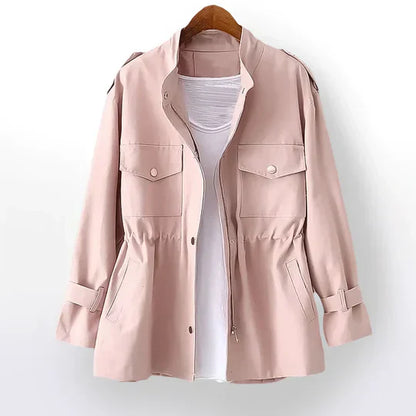 Trench Coat - Elegant Ladies' Lightweight Jacket With Practical Features