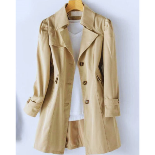 Trench Coat - Elegant Ladies Outerwear With Functional Design