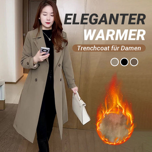 Trench coat - elegant warm ladies trench coat