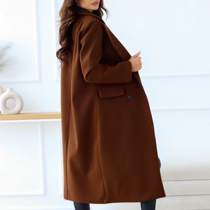 Trench Coat - Sophisticated Long Women'S Winter Coat