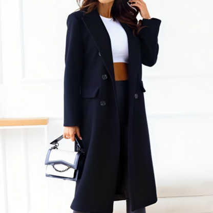 Trench Coat - Sophisticated Long Women'S Winter Coat