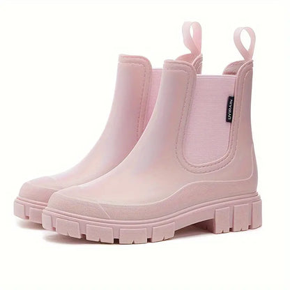 Waterproof Ankle Boots - Sturdy Ladies Rain Boots