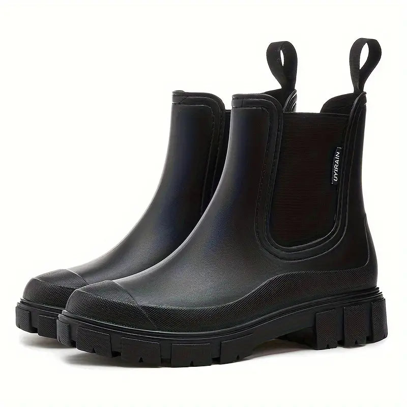 Waterproof Ankle Boots - Sturdy Ladies Rain Boots