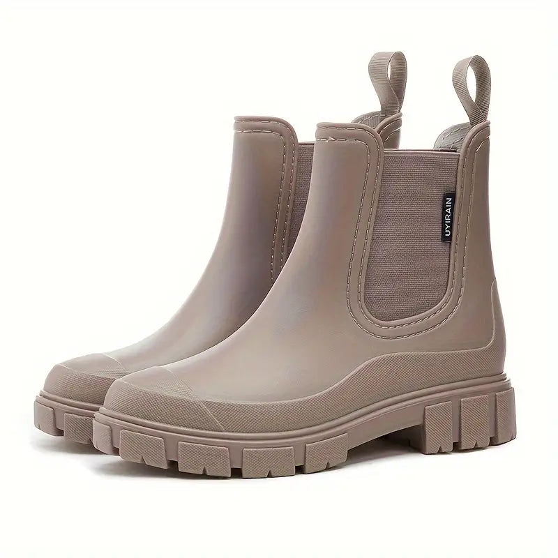 Waterproof Ankle Boots - Sturdy Ladies Rain Boots