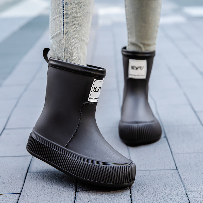 Waterproof Anti-Slip Wellington Boots - Trendy Ladies Rain Footwear