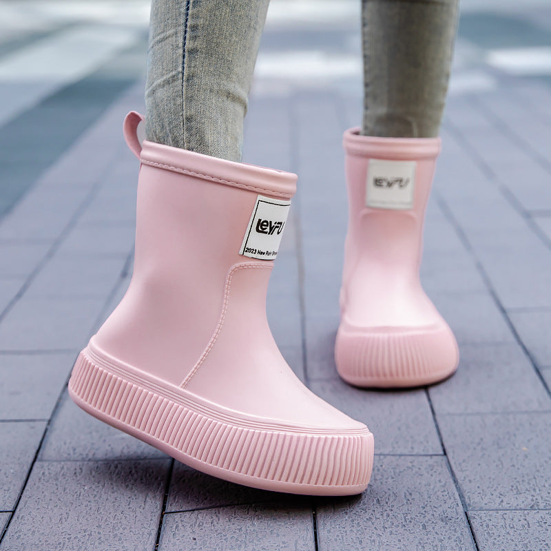 Waterproof Anti-Slip Wellington Boots - Trendy Ladies Rain Footwear