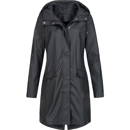 Waterproof Ladies Parka Coat - Stylish Long Rain Jacket