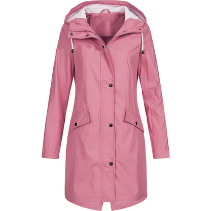 Waterproof Ladies Parka Coat - Stylish Long Rain Jacket