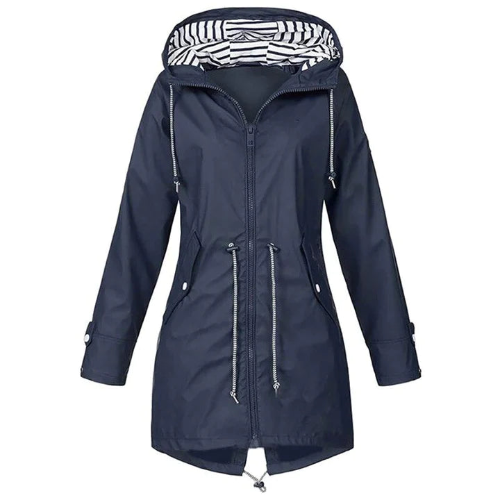 Waterproof Ladies Raincoat - Stylish Outdoor Jacket