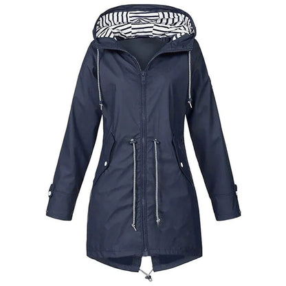 Waterproof Ladies Raincoat - Stylish Outdoor Jacket