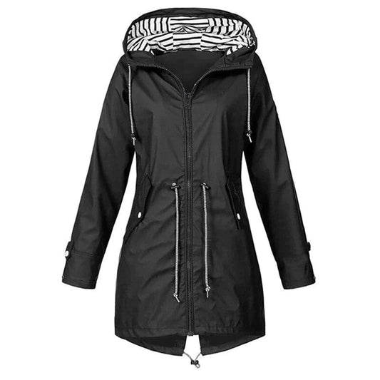 Waterproof Ladies Raincoat - Stylish Outdoor Jacket