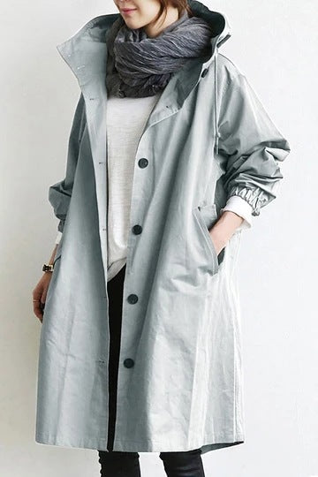 Waterproof Trench Coat - Stylish Long Ladies Coat
