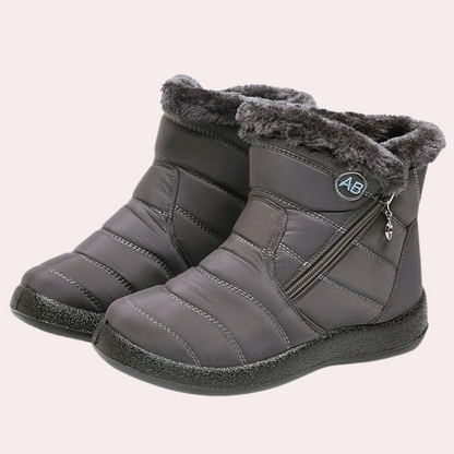 Waterproof Winter Boots - Insulated Ladies Ankle Boots With Zip