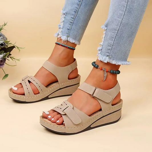 Wedge Heel Sandals - Cozy Orthopaedic Footwear For Ladies